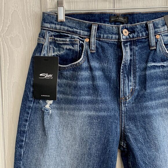 Silver Jeans Frisco High Rise Straight Leg 28 NWT - Picture 2 of 7